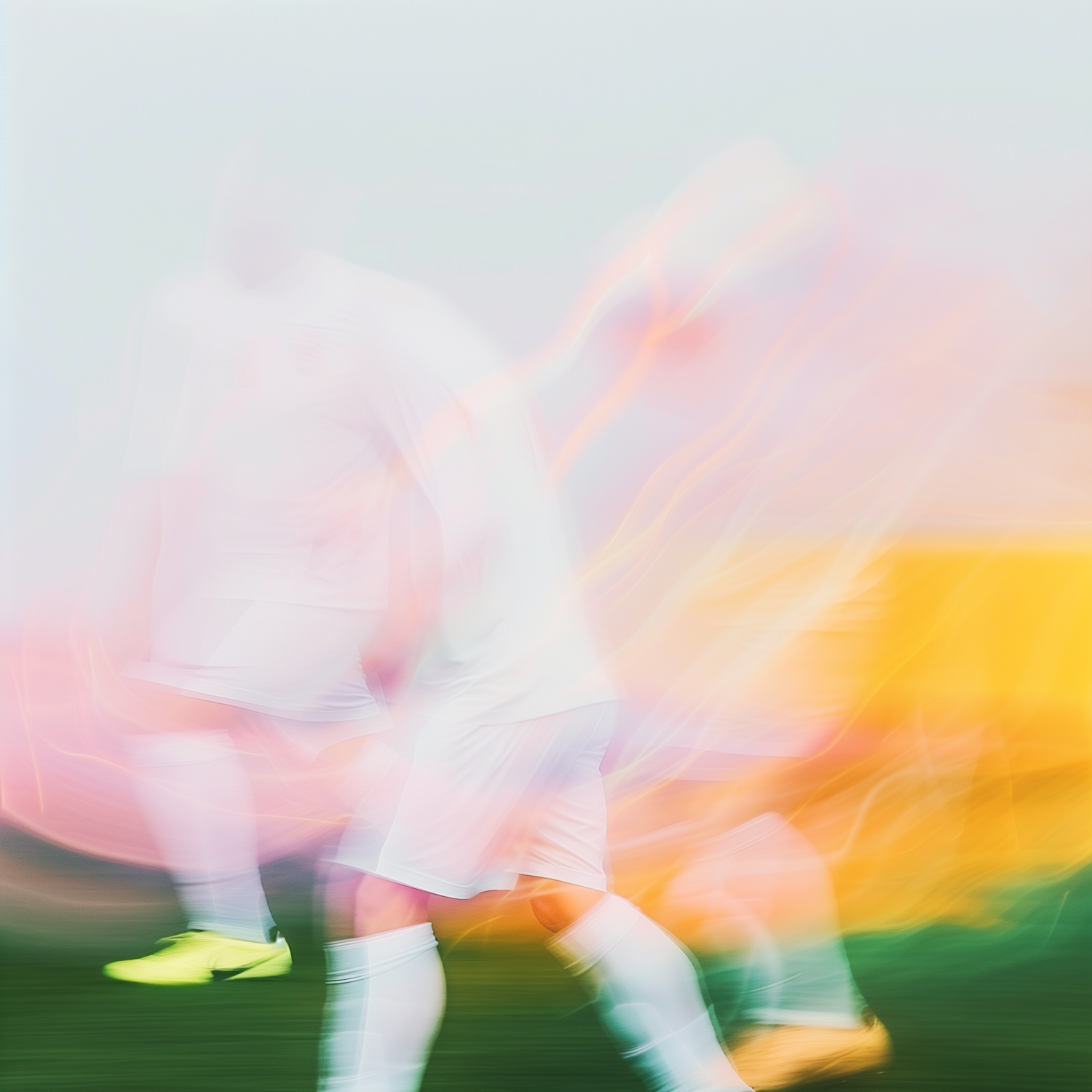Football players during a match